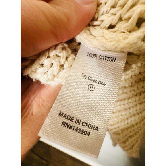 MARIE OLIVER Bridget Knit Bauble Detail Gathered Sleeves 100% Cotton Sweater S - Picture 12 of 14